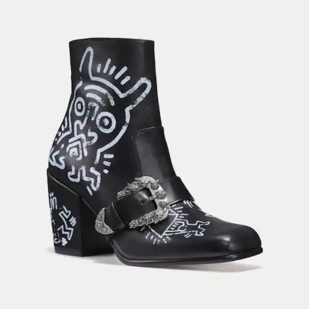 Coach X Keith Haring Western Moto Bootie